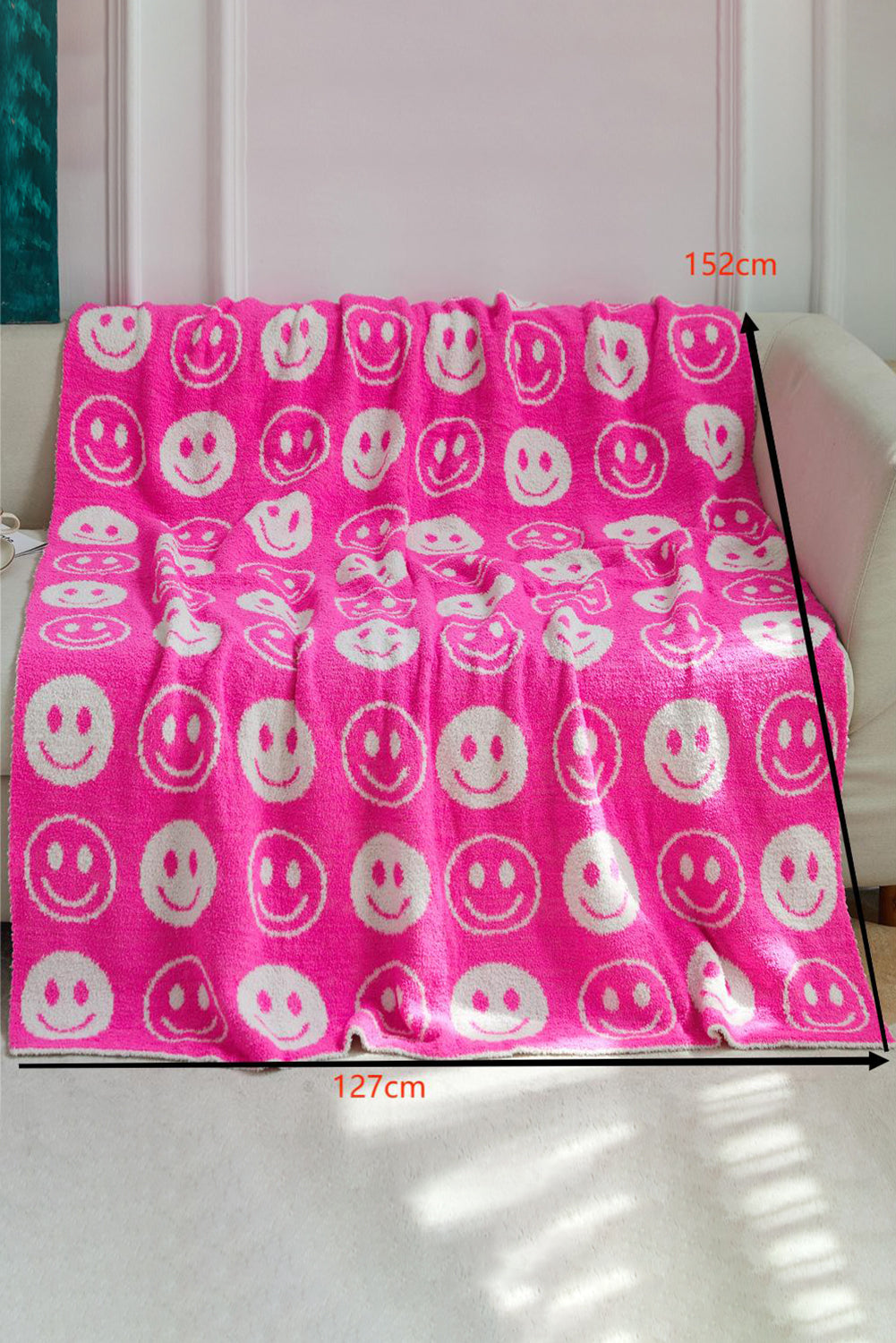 Smile Flannel Cuddle Blanket