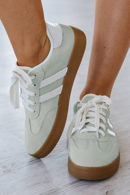 Naut Striped Flat Sneakers