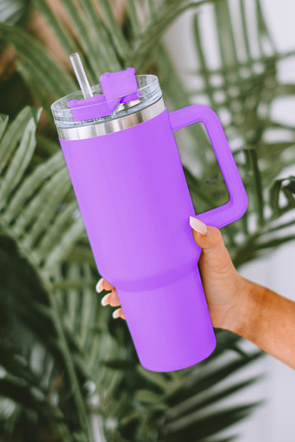 Stainless Steel Insulated Tumbler Mug w/ Straw (9 colors)