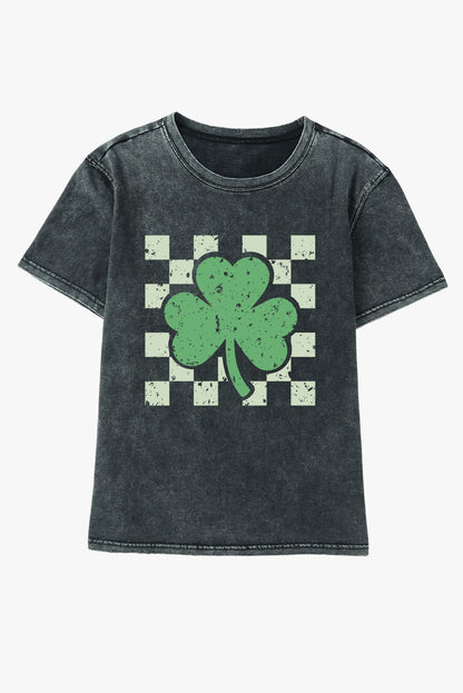 Clover Checkered Graphic Tee (S-XL)