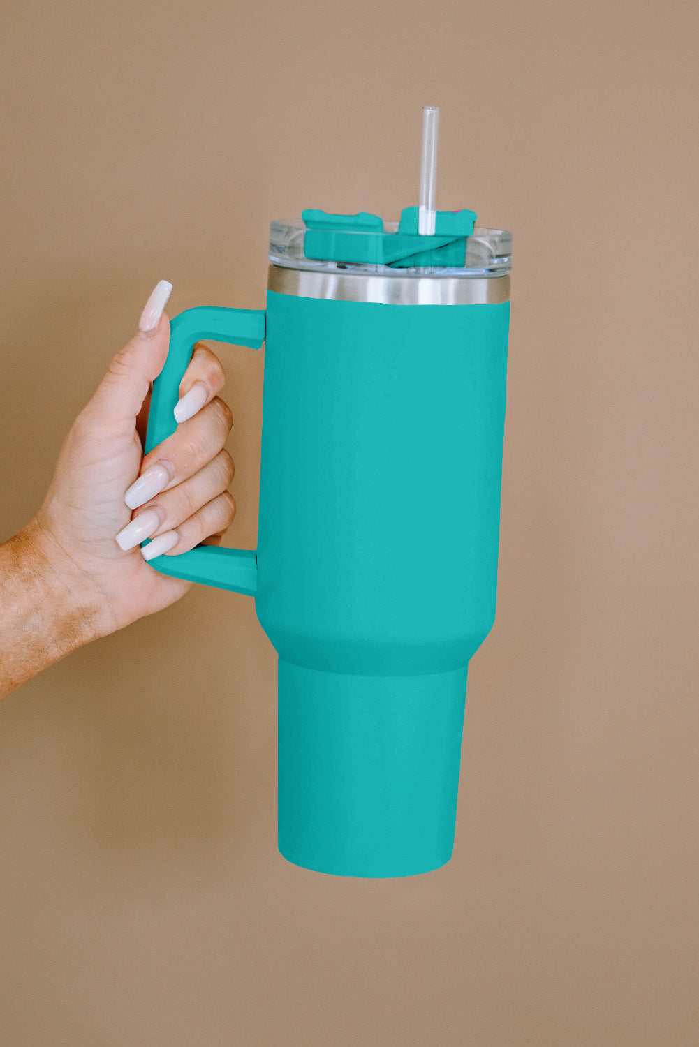 Stainless Steel Insulated Tumbler Mug w/ Straw (9 colors)