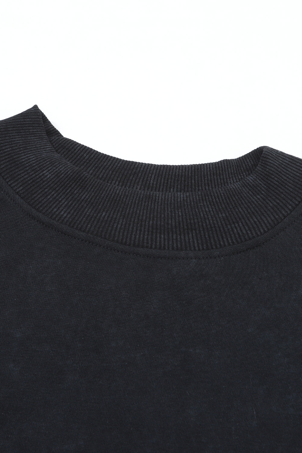 Brown Plain Drop Shoulder Crew Neck Sweatshirt