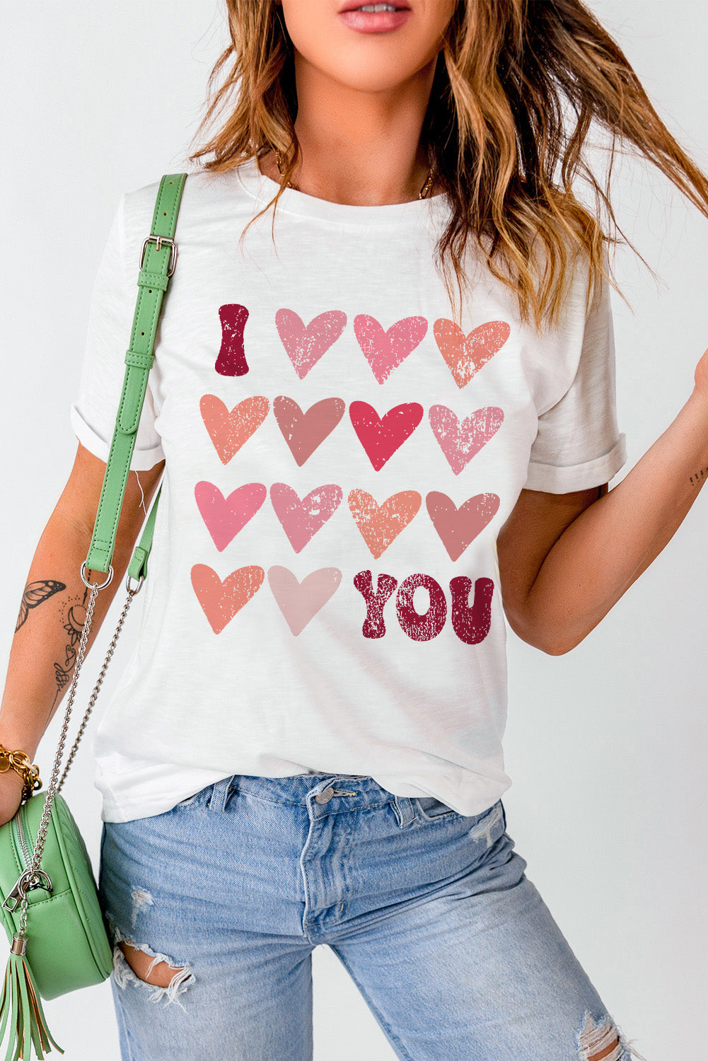 I Love You Heart Graphic Tee (S-2XL)