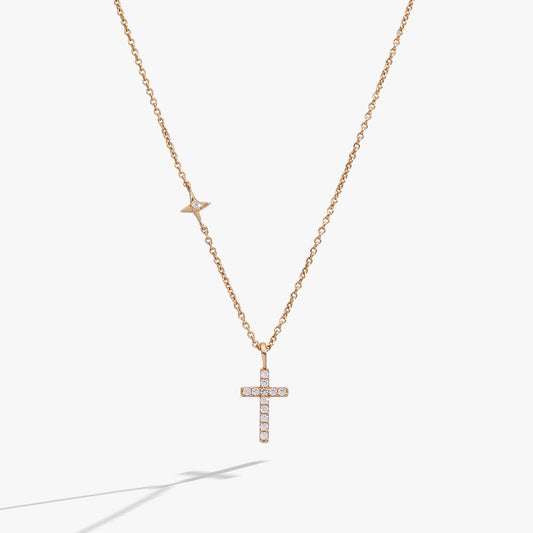 Cross Pave Crystal Pendant Necklace