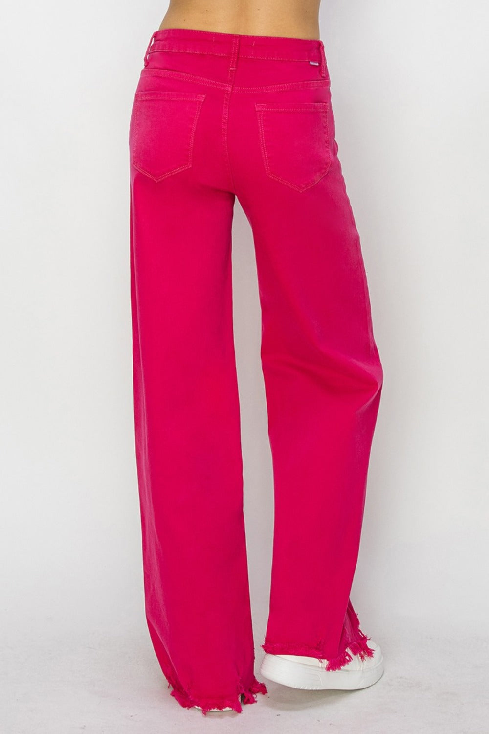 RISEN Fuchsia High Rise Wide Leg Jeans