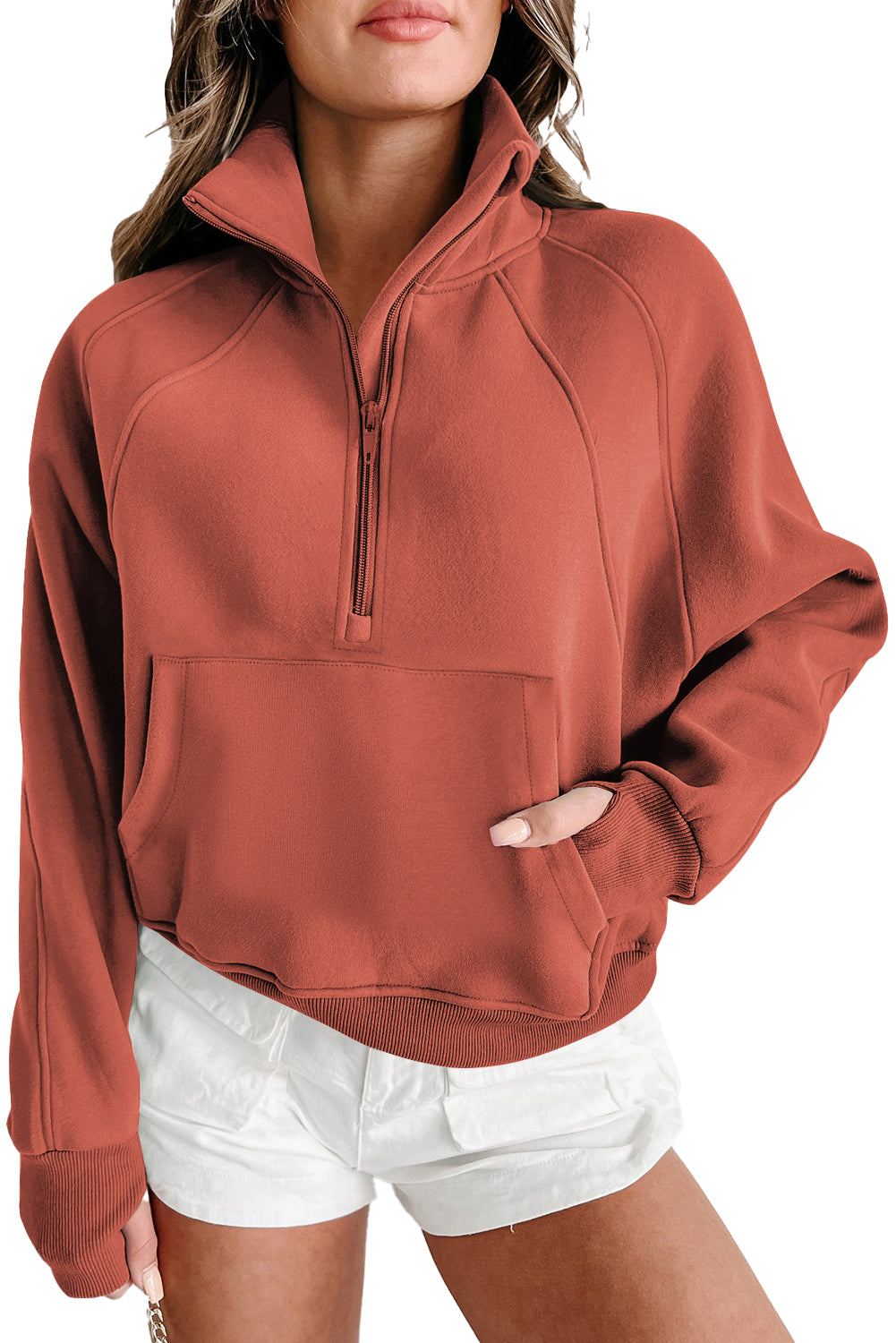 Flamingo Stand Collar Sweatshirt