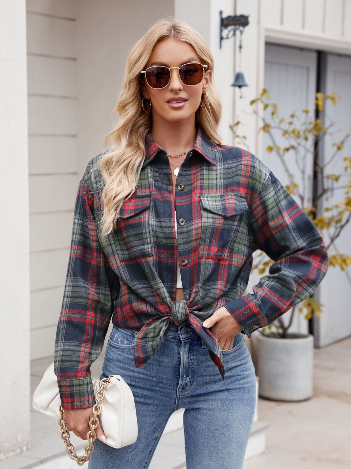 Mandy Plaid Button Up Long Sleeve Shirt (S-2XL - 7 Colors)