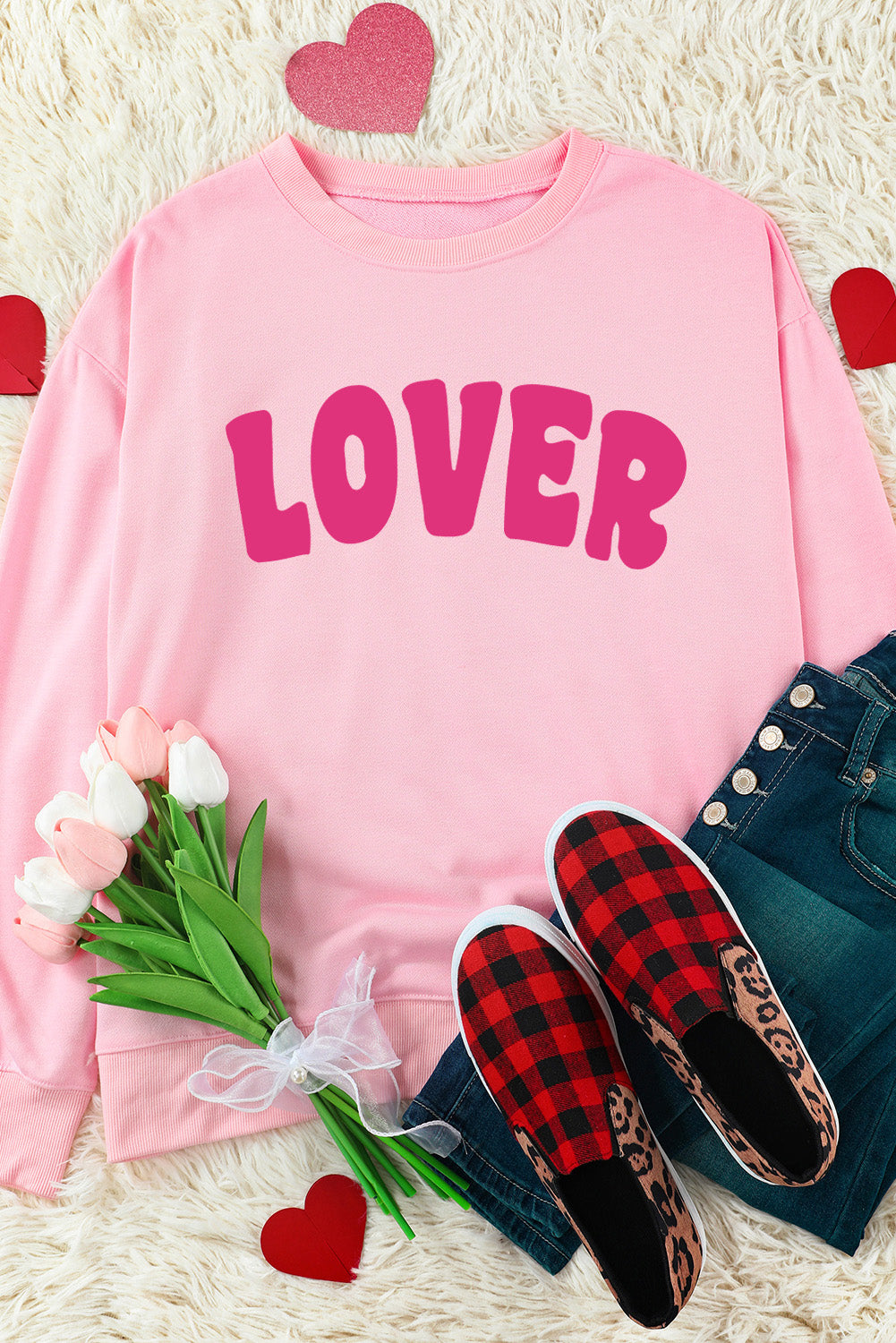 Pink LOVER Graphic Sweatshirt (S-2XL)