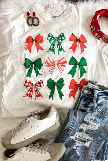 Holiday Bow Graphic Tee (S-3XL)