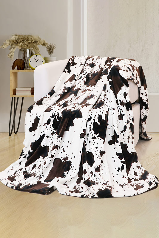 Cow Print Plush Blanket