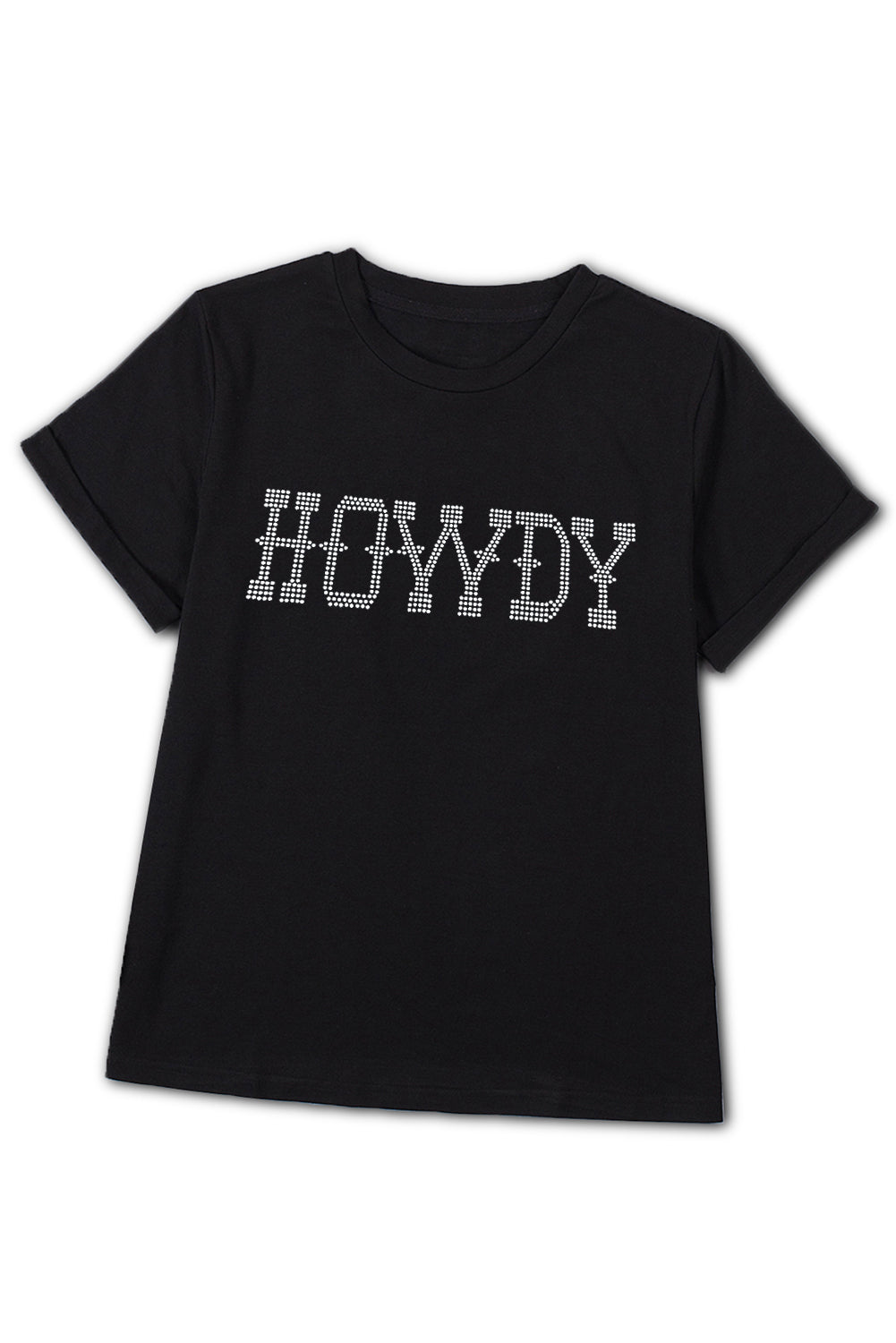 Black Rhinestone HOWDY Graphic Tee (S-2XL)