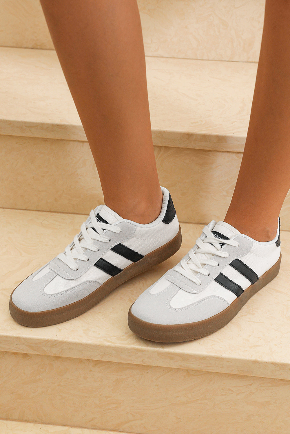 Naut Striped Flat Sneakers