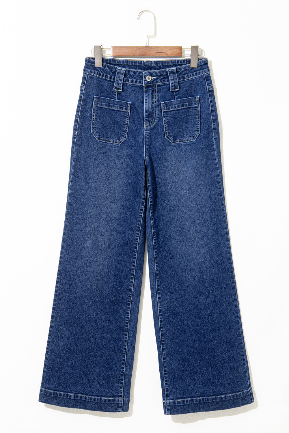 High Waist Front Pocket Wide Leg Jeans (4-16)