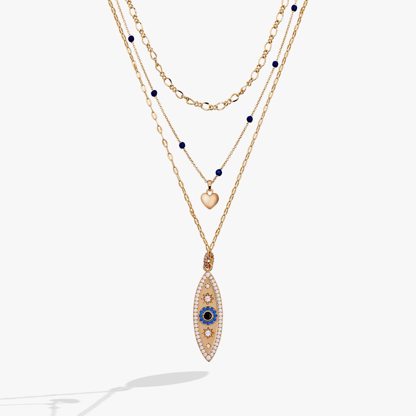 Stacked Evil Eye Necklace