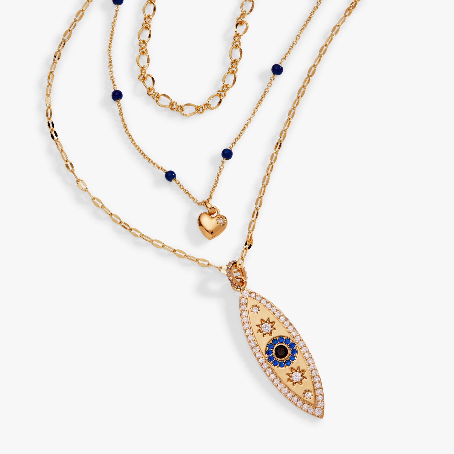 Stacked Evil Eye Necklace