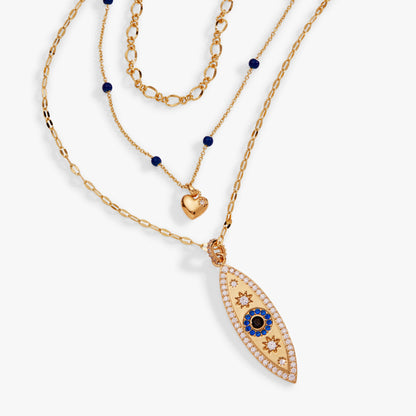 Stacked Evil Eye Necklace