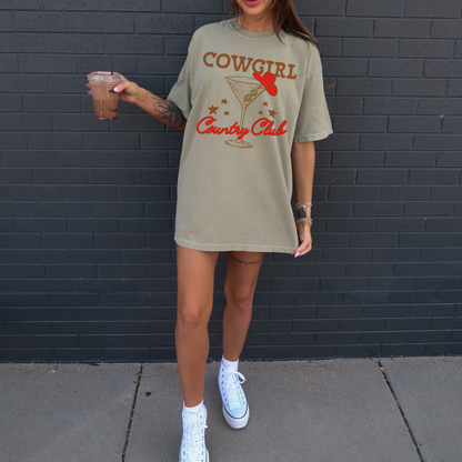 Cowgirl Country Club Graphic Tee (S-2XL - 3 colors)