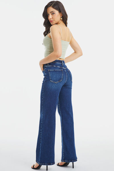 BAYEAS High Waist Cat's Whisker Wide Leg Jeans (0-22W)