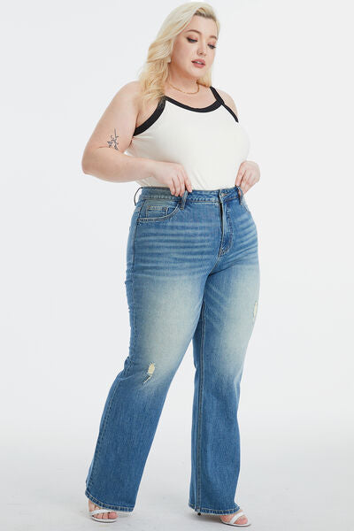 BAYEAS Ultra High-Waist Gradient Bootcut Jeans (0-22W)