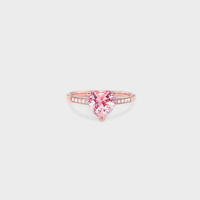 Heart Zircon Silver Ring