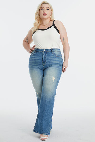 BAYEAS Ultra High-Waist Gradient Bootcut Jeans (0-22W)