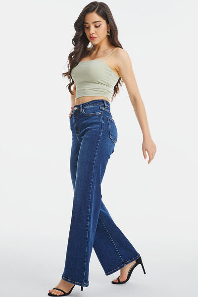 BAYEAS High Waist Cat's Whisker Wide Leg Jeans (0-22W)